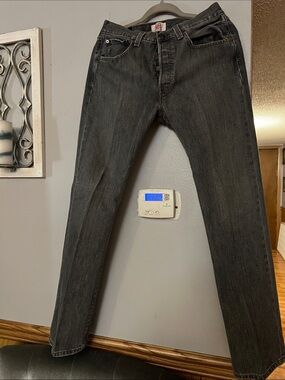 Levi's Men's Straight Jeans - Dark Gray Wash